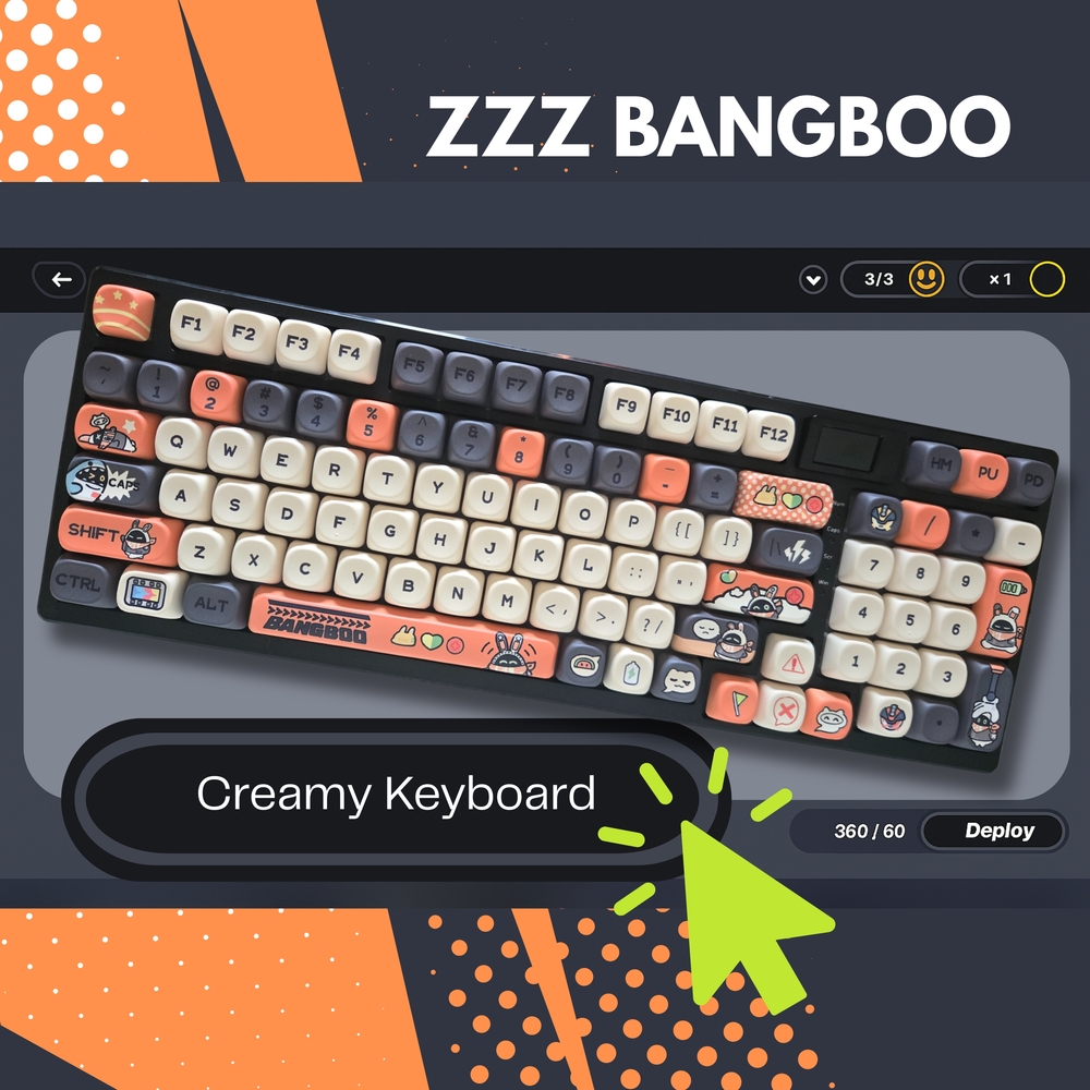 Creamy Keyboard - Black, Cream, and Orange